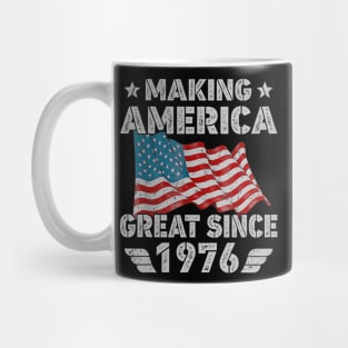 44th Birthday Gift Making America Flag Great Since 1976 Mug